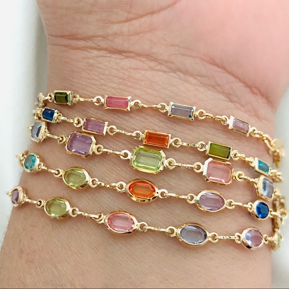 Multicolor Crystal Bracelet - Picture 8 of 10
